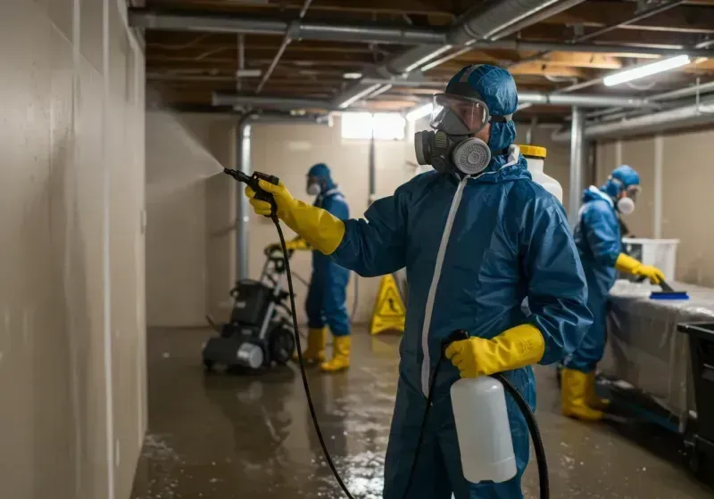 Basement Sanitization and Antimicrobial Treatment process in Castine, ME